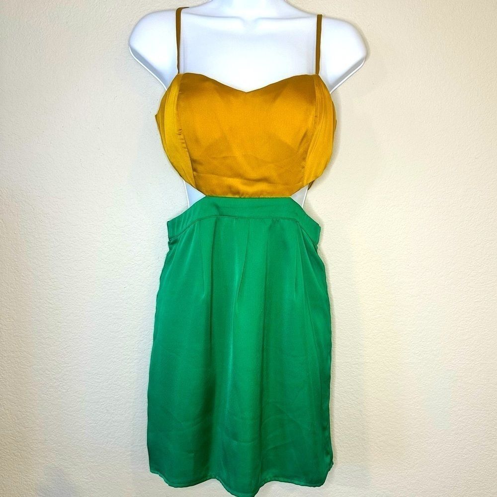 Ark & Co Yellow and Green Mini Dress